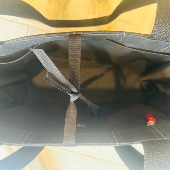 Kate Spade Plaid Tote Bag Womens Large Navy Blue Red Good Canvas Tartan Shoulder - Picture 10 of 11